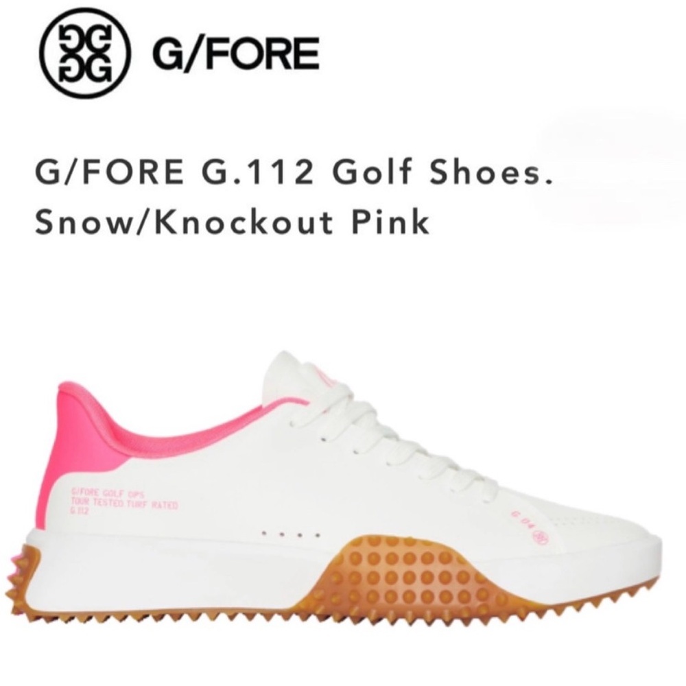 Men’s GFORE G.112 Golf White and Neon Pink Shoes US 11 like new